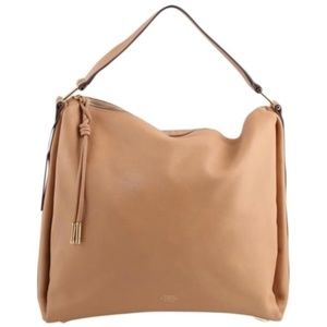 Vince Camuto Josie Leather Hobo Bag in Tan Mink